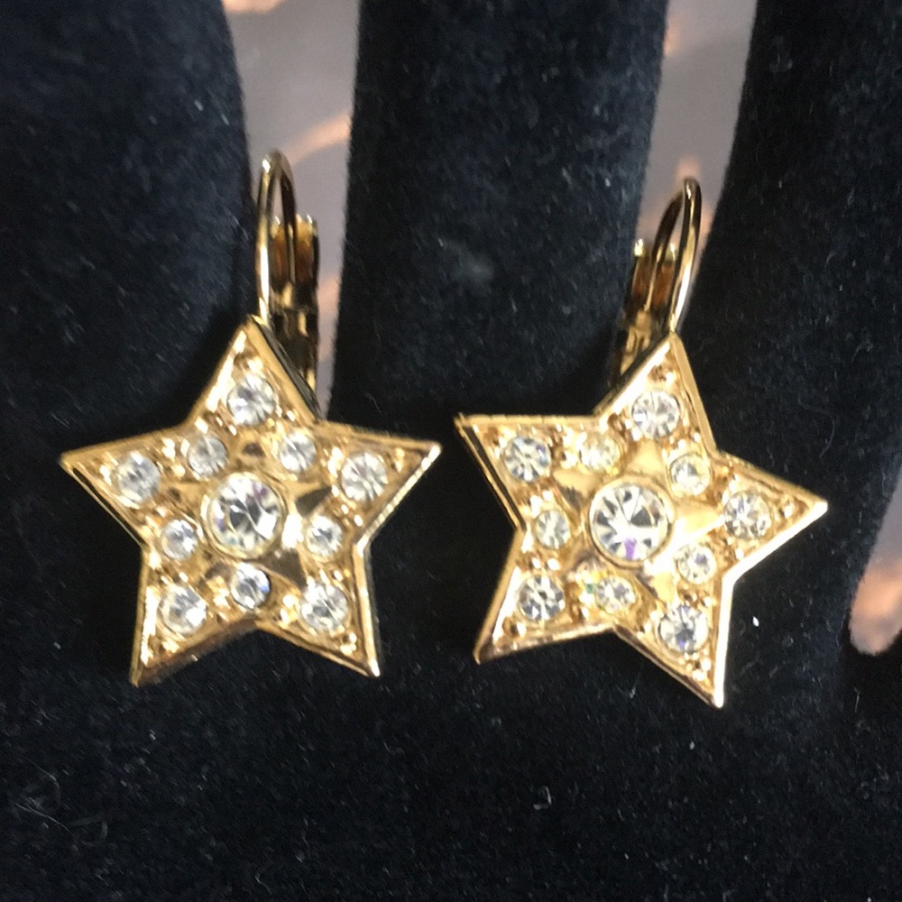 Simple Patriotic Star CZ Stud Earrings E33